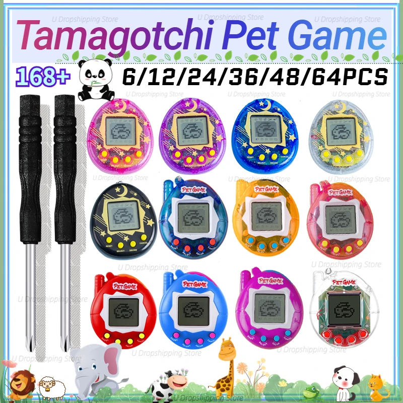 64-6PCS Virtual Pet Keychain T - Tamagotchi Electronic Pet Virtual 评论和价格