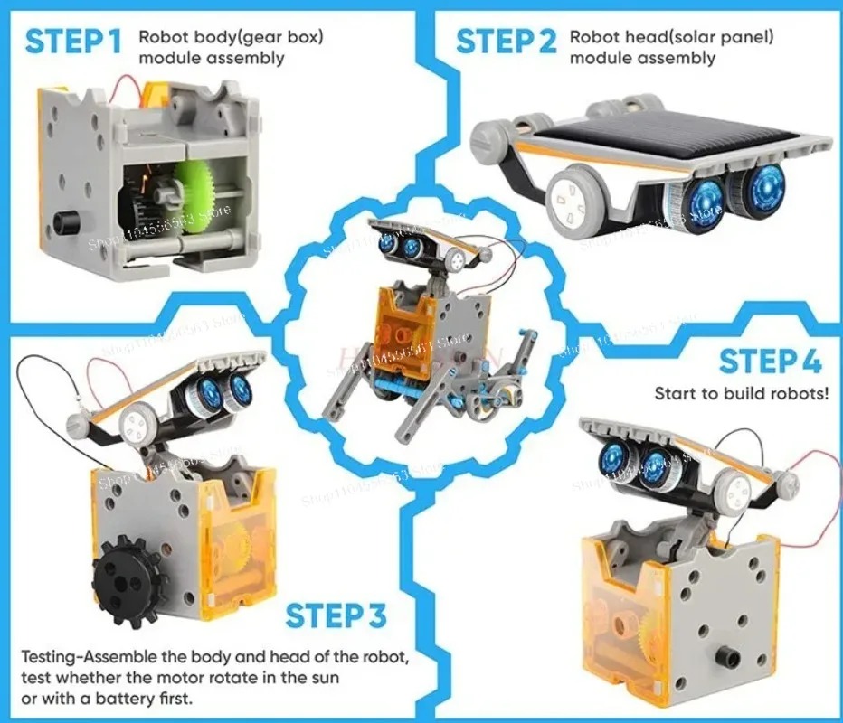 12-in-1 Solar Robot STEM Build - Stem Solar Robot Kit For Kids 评论和价格