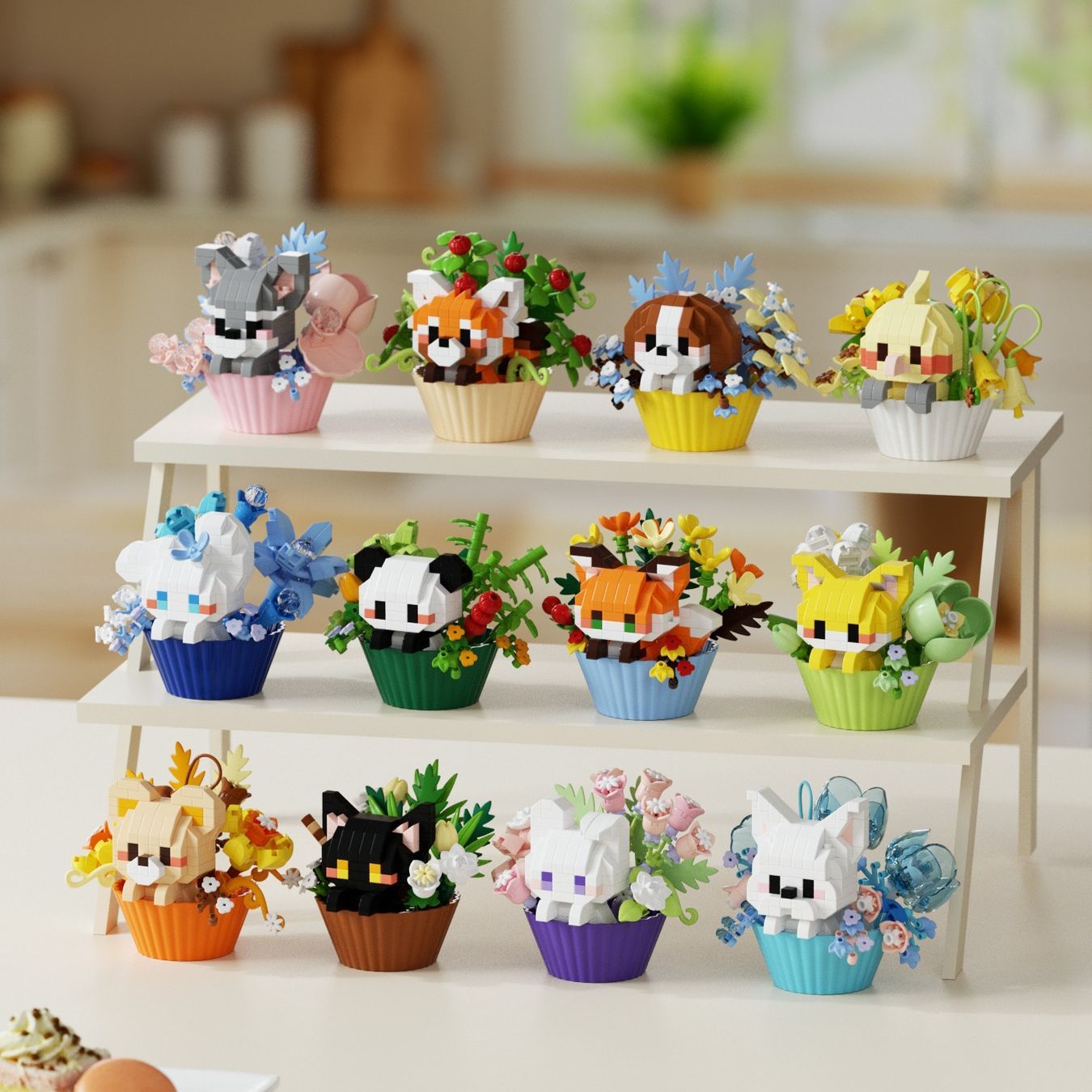 Cute dessert-style animal seri - Building Blocks 评论和价格